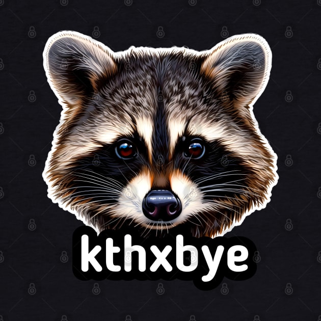 Kthxbye Trash Panda Raccoon by MaystarUniverse